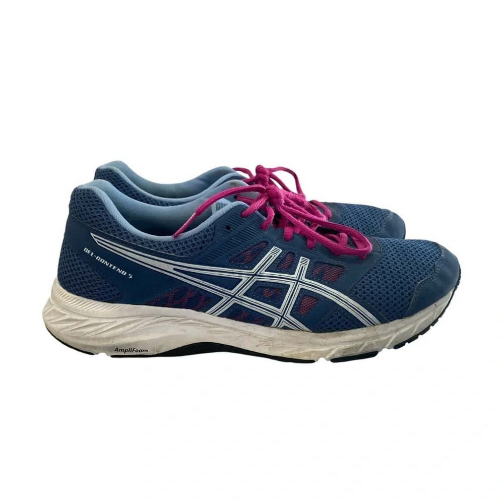 Asics‎ Gel Contend 5 Mens 9.5 Womens 11 F920920 Comfort Running Athletic Sports